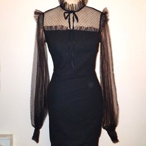 Lace victorian black dress